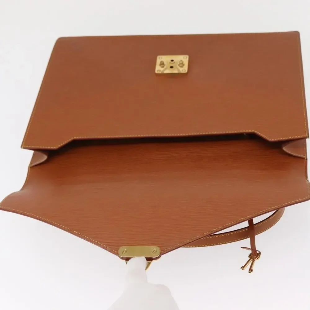 Louis Vuitton Epi Porte Documents Bandouliere Brown Briefcase